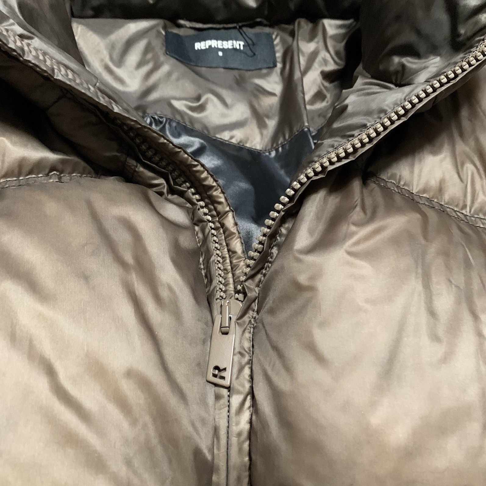 Represent Small Puffer Jacket Brown Coat - image 9
