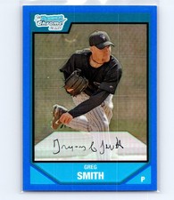 2007 Bowman Chrome Blue Refractor Greg Smith #BC85 /150