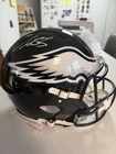 AJ Brown Eagles Full Size Authentic Signed Helmet (Black Alternate) Beckett