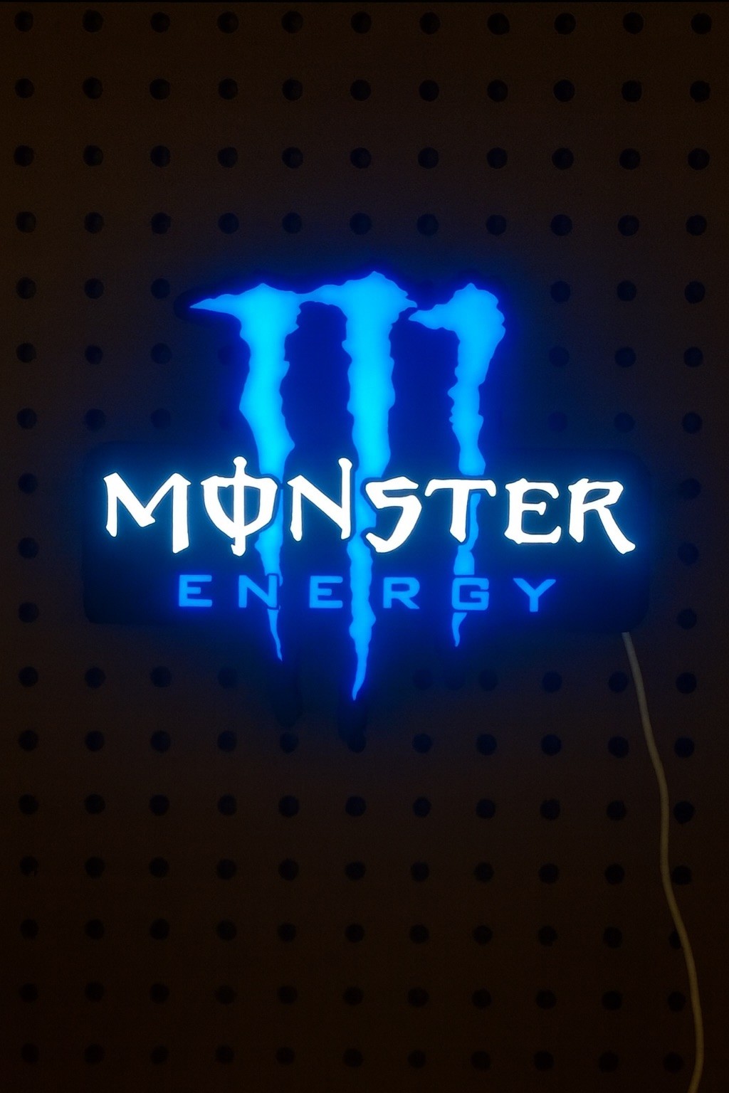 Monster Energy LED Blue Light Sign - For Man Cave, Bar, Garage, Bedroom, Office