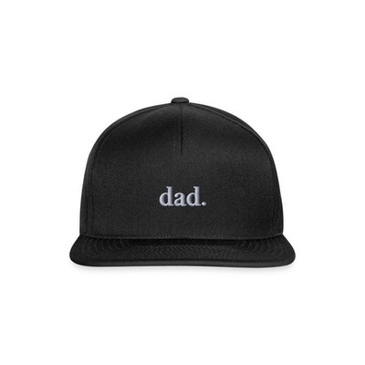 Dad Schriftzug Stickerei Weiß Snapback Cap