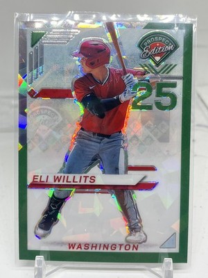 Eli Willits 2025 Panini Prospect Edition Baseball Green Cracked Ice/149 Nats