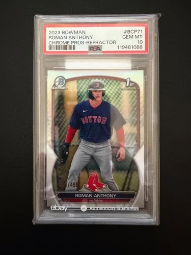 2023 Bowman Chrome Roman Anthony Rookie Refractor /499 PSA 10 Red Sox