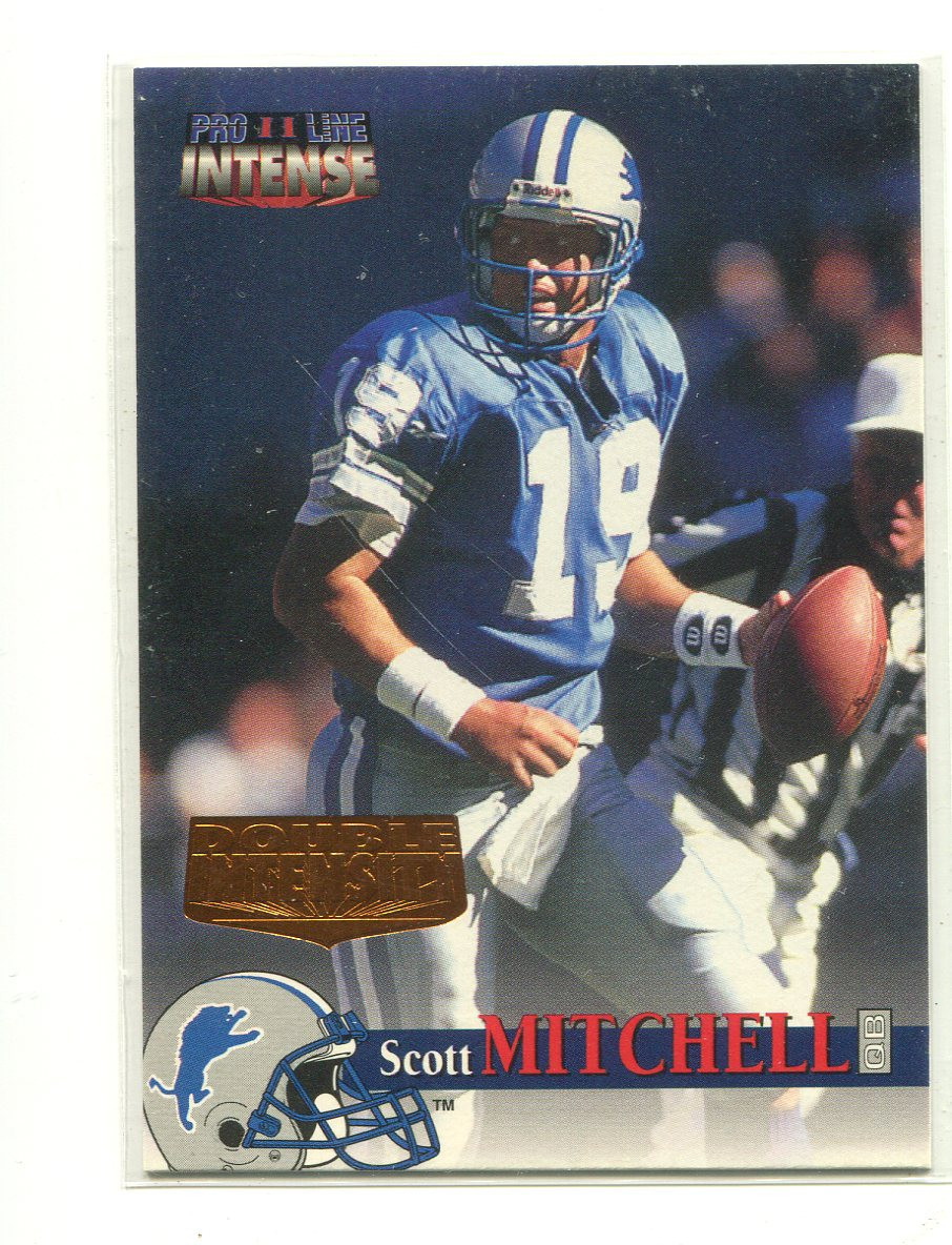 1996 Pro Line Intense Double Intensity #15 Scott Mitchell Detroit Lions