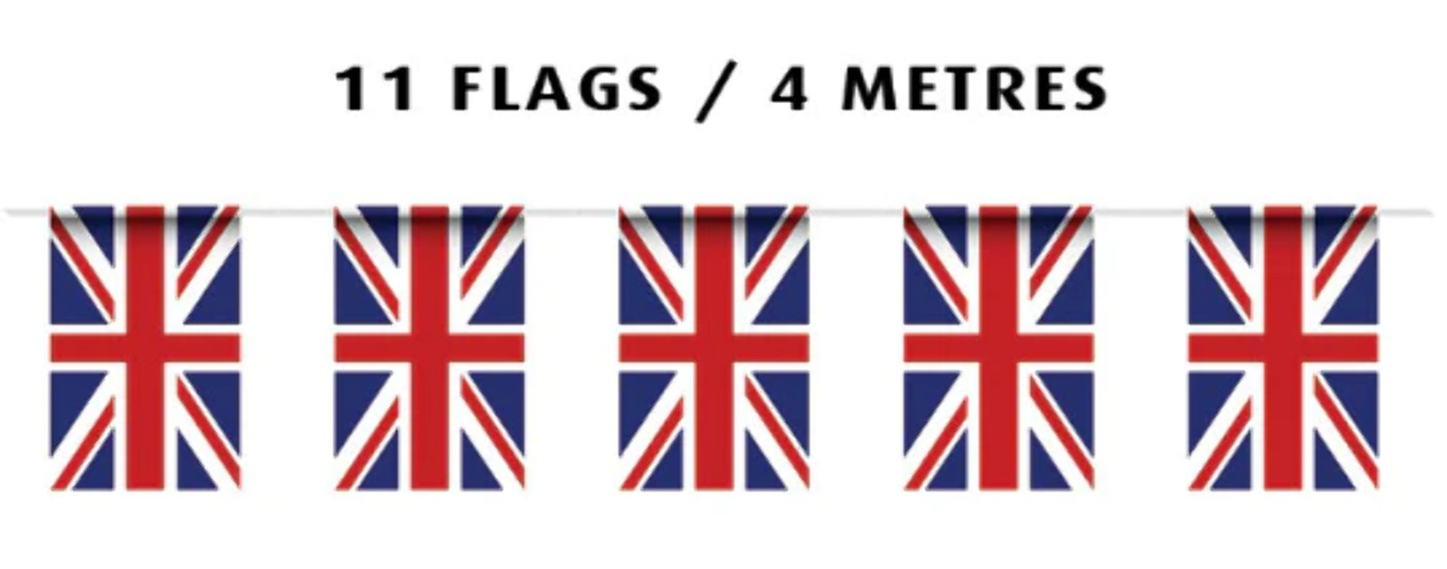 Union Jack Banderines 4M Largo Olimpiadas Eurovision Disfraz Fiesta Utilería