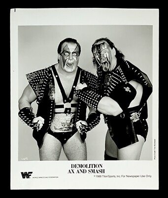 WWE DEMOLITION OFFICIAL LICENSED ORIGINAL 8X10 PROMO PHOTO FROM 1988 VERY RARE