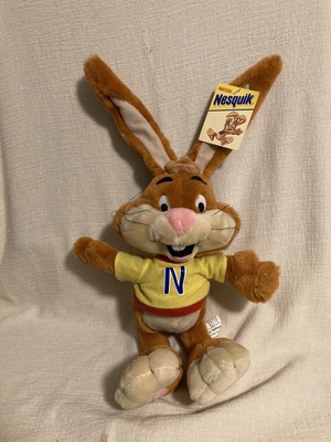 Nestle Nesquik Hase Plüschpuppe 2001 neu mit Etikett Werbung Schokoladenmilch 18 Zoll Vintage