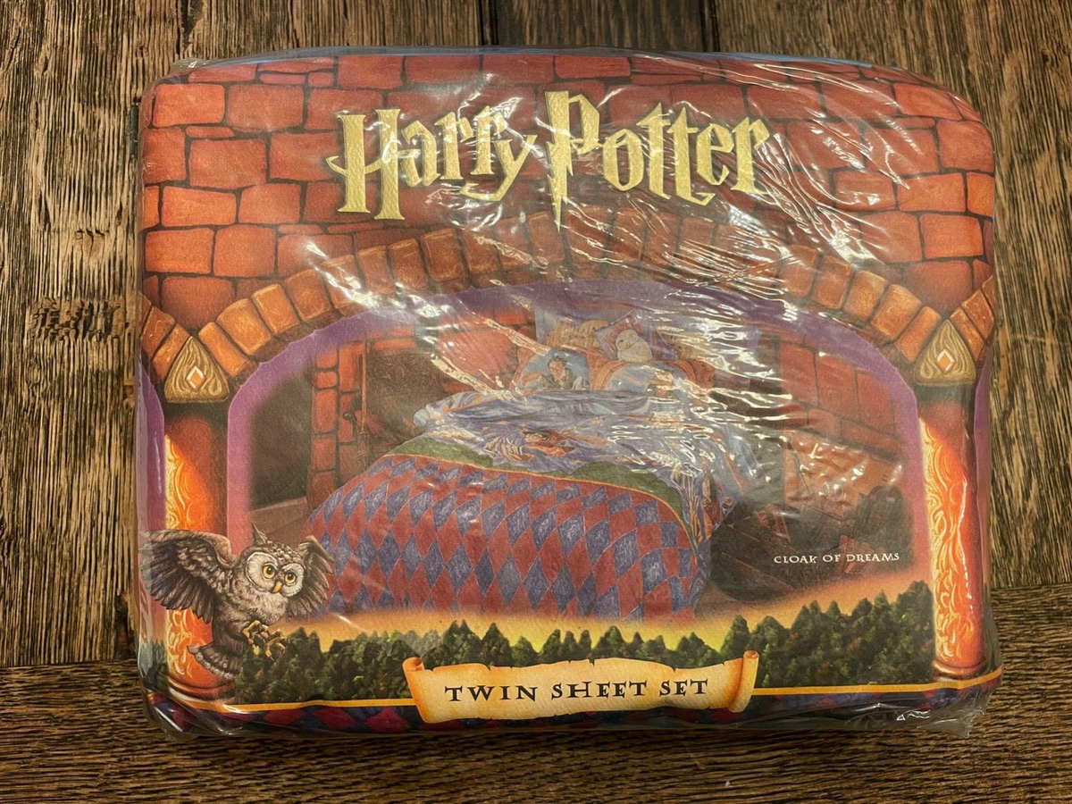 nwt HARRY POTTER Cloak Of Dreams Twin Sheet SET bedsheets Rare