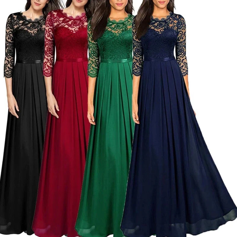 Vestidos Largos De Moda Para Mujer Elegantes Formales Prom Quinces Fiestas  Boda