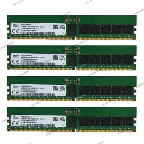 SK Hynix (4 x 32GB )128GB 4800MHz REG ECC RAM DDR5 RDIMM 2Rx8 Server Memory