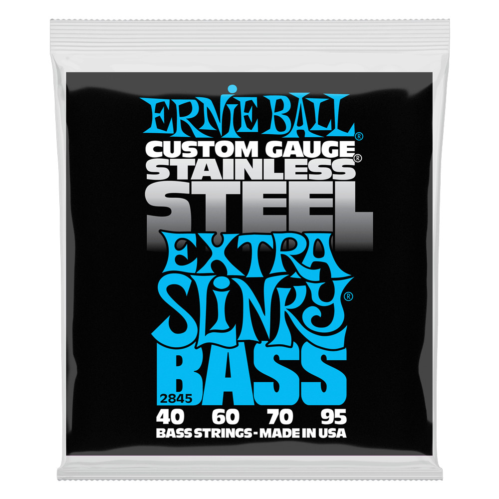 Ernie Ball P2845 Extra Slinky Stainless Steel Electric Bass Strings - 40-95