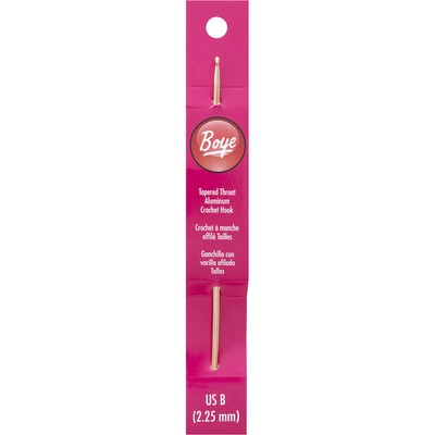 Boye Aluminum Crochet Hook 6''-Size B1/2.25mm 3326218B