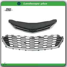 2pcs Grille Upper For Chevrolet Cruze Sedan 2016-2018 Front Chrome Plastic New 2pcs Grille Upper For Chevrolet Cruze Sedan 2016-2018 Front Chrome Plastic New