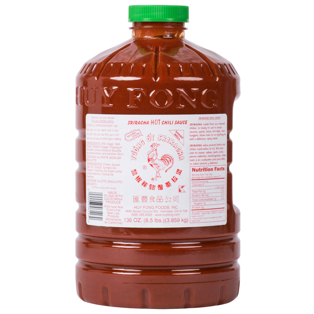 Huy Fong.8.5 lb Sriracha, Chili Garlic, Sambal Oelek Sauce (select