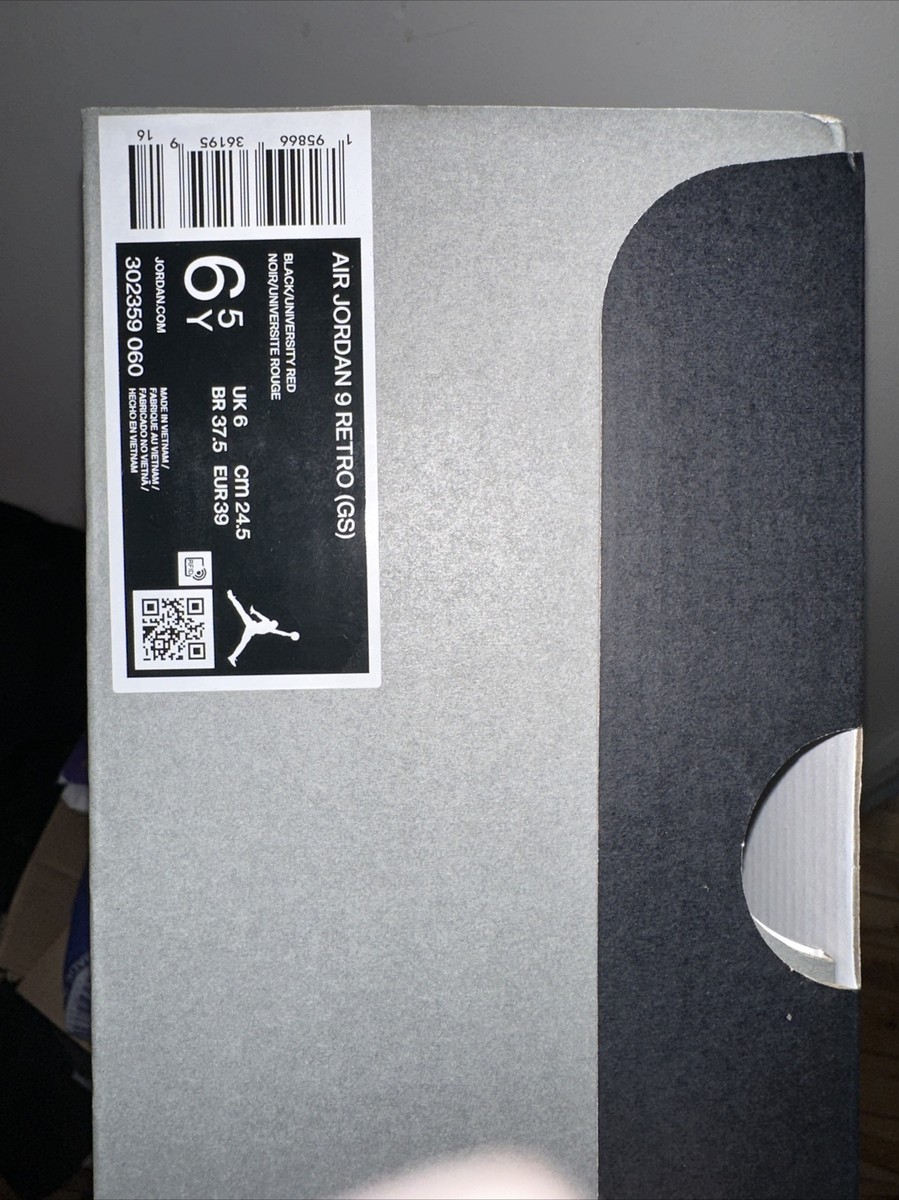 Jordan 9 Retro Particle Grey  302359-060 Size 6.5Y s-l400.jpg main image 4