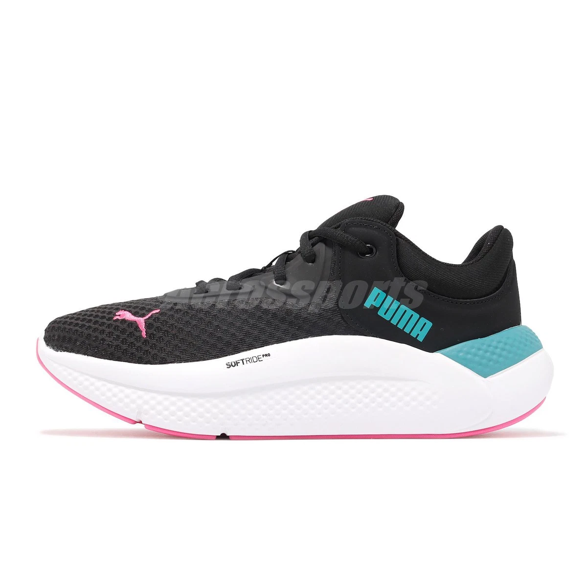 Puma Softride Pro Wns Black White Pink Teal Women Cross Training 