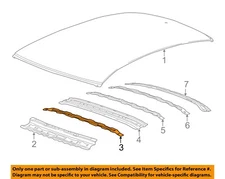 GM OEM 14-19 CTS Roof Roof Components-Roof Bow 22873219