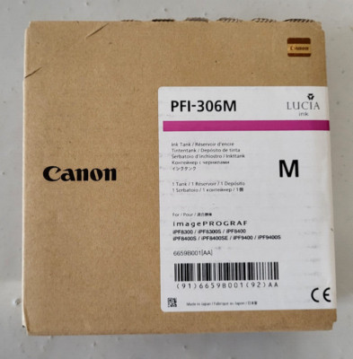 Canon PFI-306M Magenta Ink Cartridge New Original Box imagePrograf iPF8300 VAT 03/2023