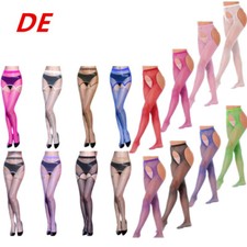 DE Damen Durchsichtig Strumpfhose Glänzend Strumpfgürtel mit Nylon Strümpfe Club DE Damen Durchsichtig Strumpfhose Glänzend Strumpfgürtel mit Nylon Strümpfe Club