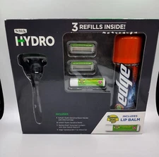Schick Hydro Razor Set  3 Refills, Edge Shave Gel & Banana Boat Lip Balm