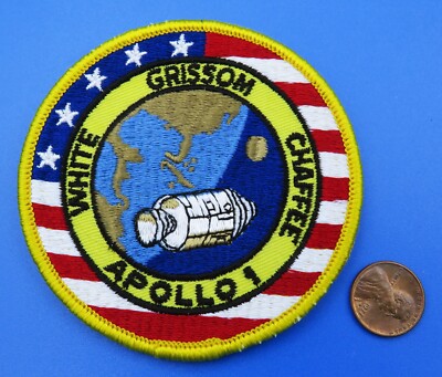 NASA PATCH vtg APOLLO 1 White Grissom Chafee - LION BROTHERS