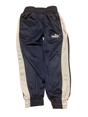 Puma Boys' Navy Blue Striped Athletic Warm Up Pants Size 5