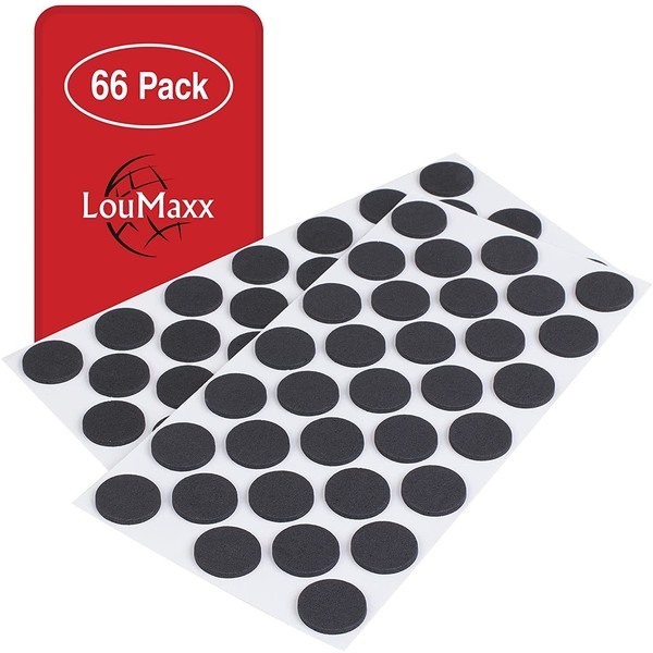 Loumaxx Antirutsch Pads Selbstklebend | 66 X Anti Rutsch MöBelstopper Schwarz, R-image