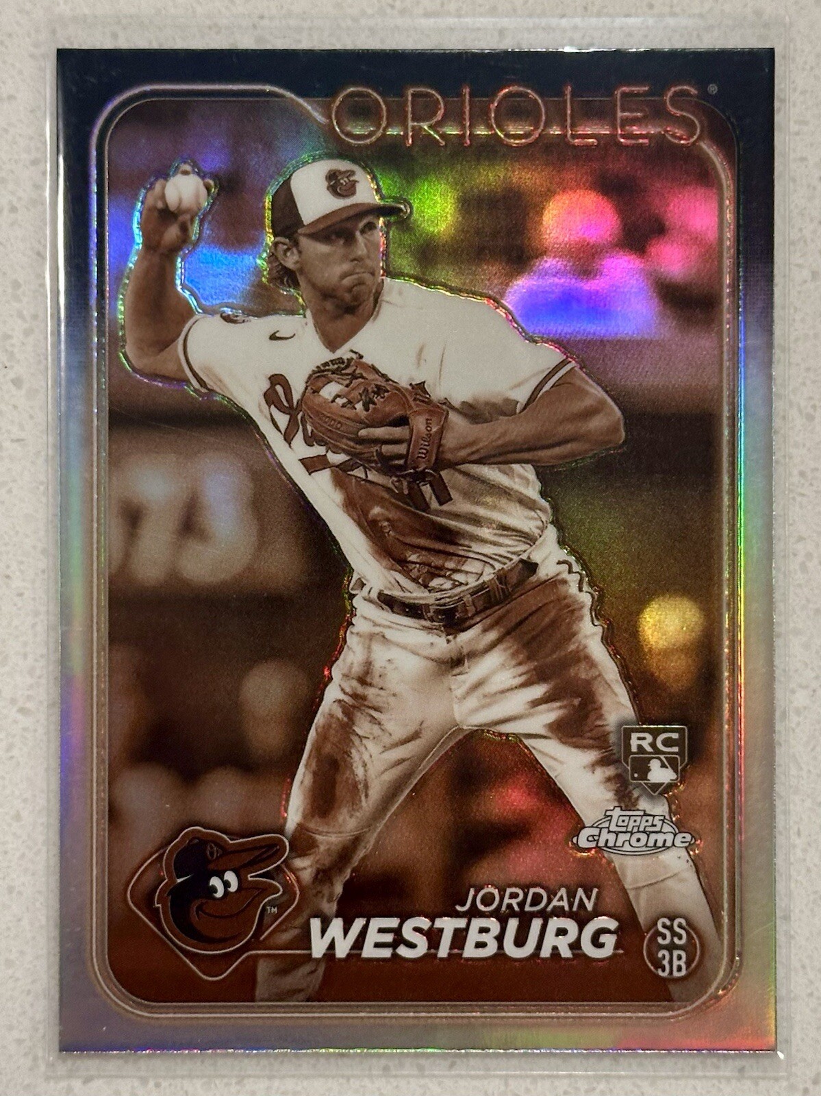 JORDAN WESTBURG 2024 Topps Chrome #277 RC Sepia Refractor BALTIMORE ORIOLES
