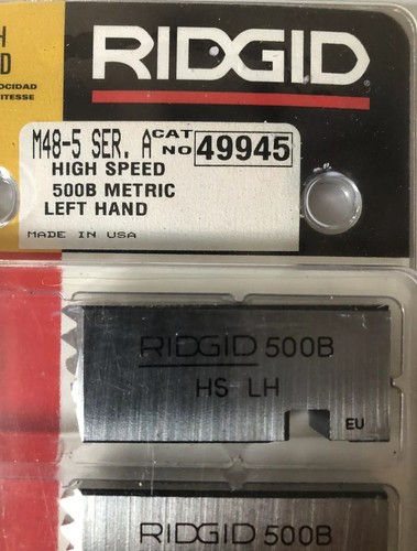 Ridgid 49945 Series A Metric Left Hand M48 Dies - Picture 2 of 3