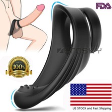 Reusable Penis Condom Sleeve Scrotum Ball Stretcher Enhancer Male Extender-Delay