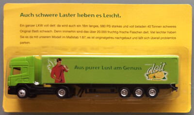 Miniatur Werbetruck LKW Scania Deit Auch schwere Laster lieben es leicht 2001