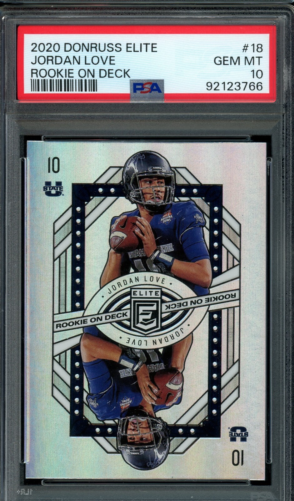 2020 Donruss Elite #18 Jordan Love Rookie on Deck RC PSA 10 GEM MINT (POP 26)