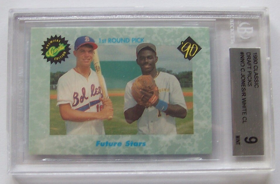1990 Classic Draft Picks Chipper Jones #NNO Beckett Mint 9 Pick Assortment Lot