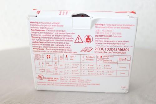 ABB ESB20-20N-06 Installation Protector - White New Invoice VAT- US Free TAX - Picture 7 of 7