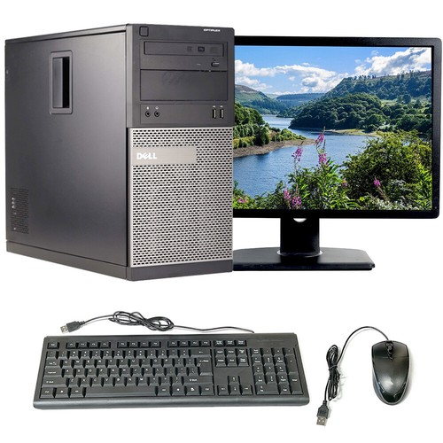 Dell i5 Desktop 16GB RAM 128GB SSD 22" LCD Intel Core Computer Windows 10 Pro PC - Picture 1 of 6