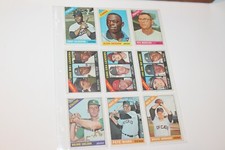 NINE ASSORTED VINTAGE 1966 TOPPS BASEBALL CARDS #4