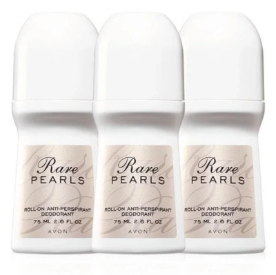 x3 * AVON * Rare Pearls * Roll-On Deodorant * Women's * Lot of 3
