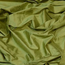 Yellow Green Dupioni Silk, 100 Silk Fabric, 44" Wide, By The Yard S-223