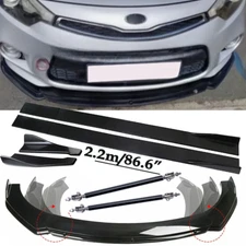 For KIA Forte Koup Optima Front Bumper Lip Spoiler Side Skirts Rear Glossy Black