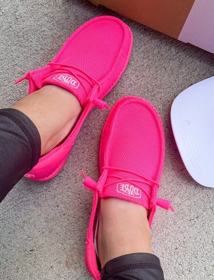 Pink hey store dude shoes