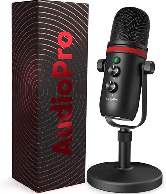 USB Microphone, Computer Condenser Gaming Mic for PC/Laptop/PS4/5, Headphone Out