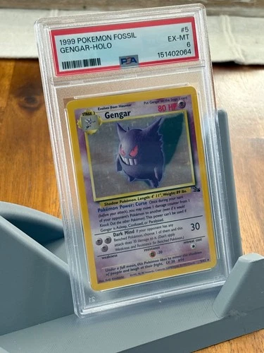 Gengar 5/62 Holo Rare Vintage Fossil Pokemon TCG - CLEAN Holo PSA 6