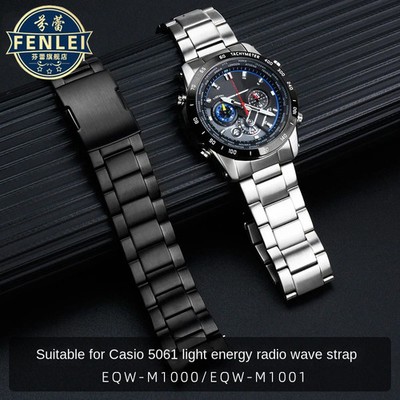 22mm Stainless Steel Watch Band Strap For Casio EQW-M1000 M1001  Bracelet + Tool