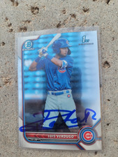 Luis Verdugo Signed 2022 Bowman Chrome Baseball Card #BCP-147 Cubs