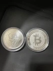 2023 1 oz Silver Krugerrand Round & 1 oz Silver BITCOIN Round