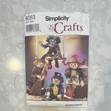 Simplicity 8263 Clown Dolls Doll Sewing Patte...