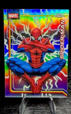 2026 Topps Chrome Marvel Comics Spider-Man Storm's Lightning Refractor #163