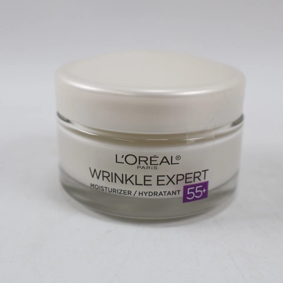 2 PACK L'Oreal Wrinkle Expert 55+ crema hidratante facial antienvejecimiento de 1,7 oz cada una Foto 3 de 4