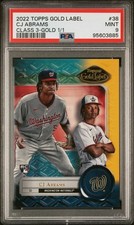 2022 Topps Gold Label CJ Abrams RC Class 3 Rookie Gold #1/1 PSA 9 POP 1