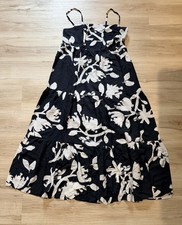 Nine West Black And White Floral Sundress XXL